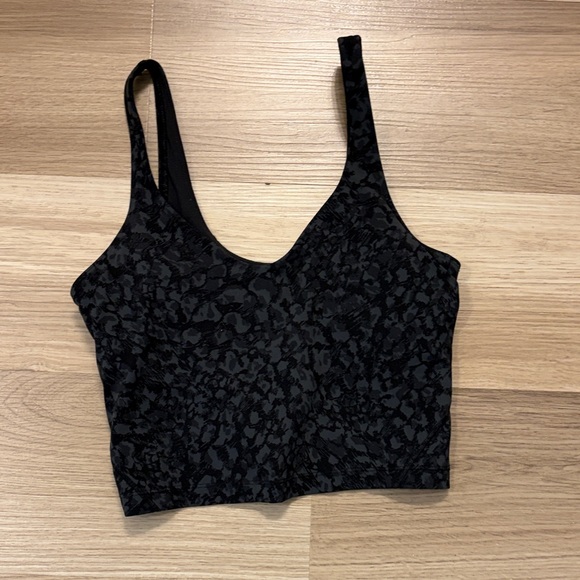 lululemon athletica Tops - Lululemon Align Black Leopard Print Crop Top